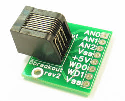 Breakout boards que contienen un chip y un conector para ser utilizados con microcontroladores
