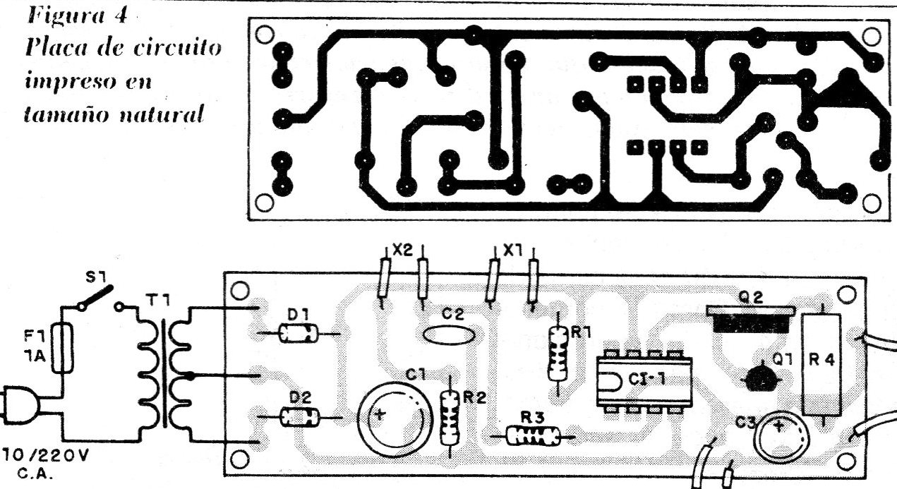 Figura 4  Placa de circuito impreso en tamaño natural