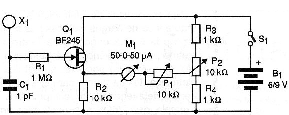 Figura 3 – Diagrama del electroscópio
