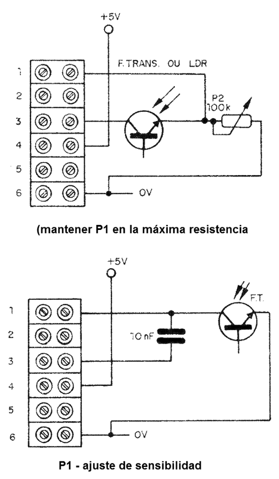   Figura 5 - Disparo con foto-transistores
