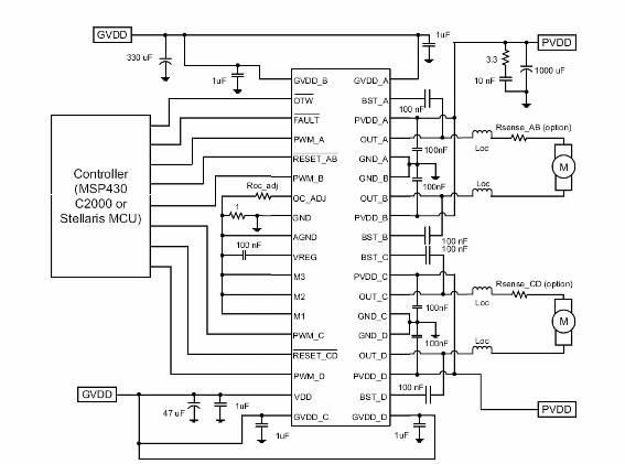 Figura 2 - Modo de aplicación en un circuito con el MSP430.
