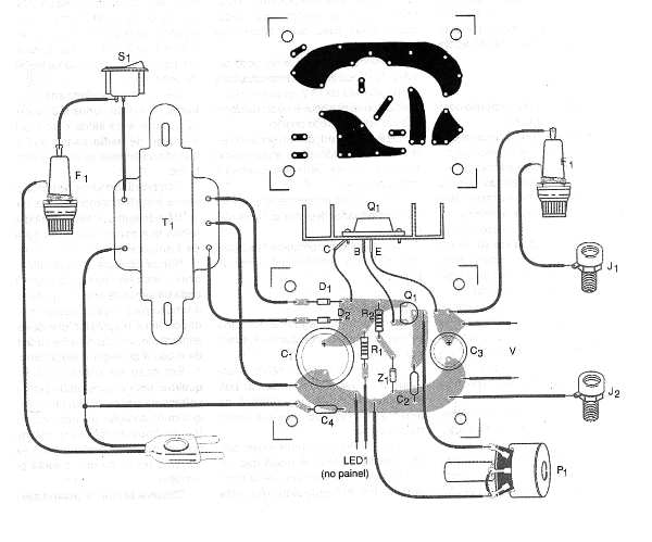 Figura 2 - Placa de circuito impreso para el montaje.
