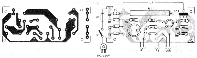 Figura 3 - Placa de circuito impreso para el montaje
