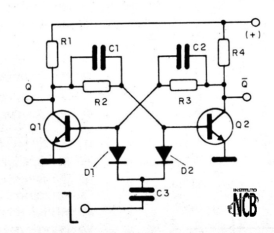 Figura 1- Flip-flop con transistores
