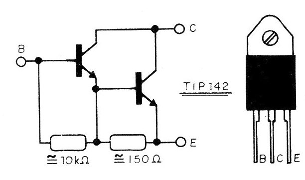 Figura 1 - Los transistores TIP142 (NPN) y TIP147 (PNP)
