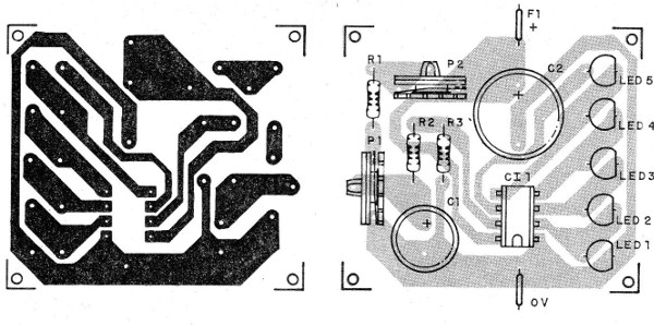 Figura 3 – Placa de circuito impreso para el montaje 
