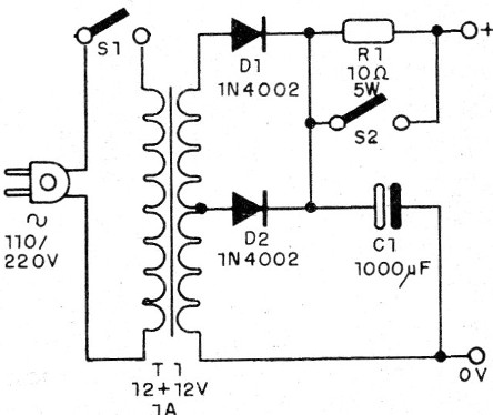 Figura 1 - Fuente con circuito más simple
