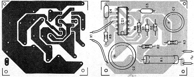 Figura 3 - Placa de circuito impreso para la versión básica.
