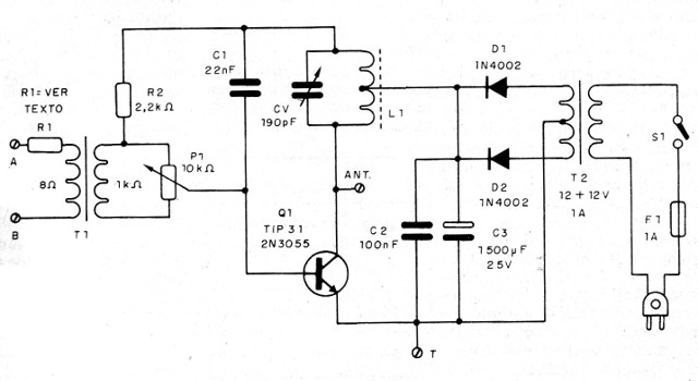 Figura 1 - Diagrama completo del transmisor
