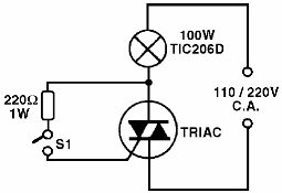    Figura 3 – interruptor de potencia utilizando un Triac
