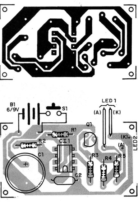 Figura 11 - Placa de circuito impreso para el montaje del transmisor
