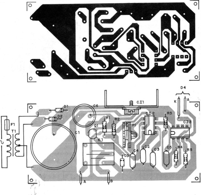 Figura 13 - Placa de circuito impreso para el montaje
