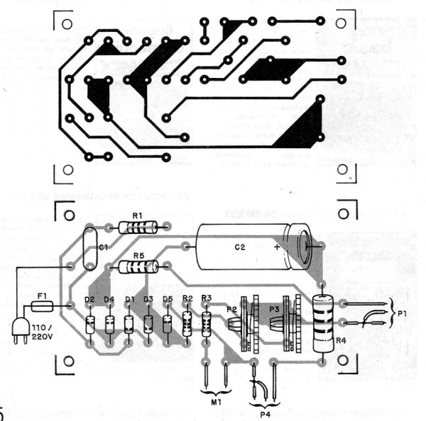 Figura 5 - Placa de circuito impreso para el montaje
