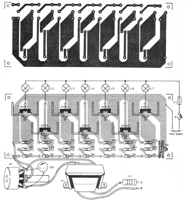    Figura 3 - Placa de circuito impreso para el montaje
