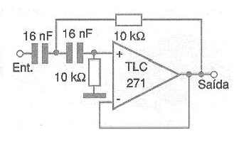 Figura 2 - Filtro con amplificador operacional.
