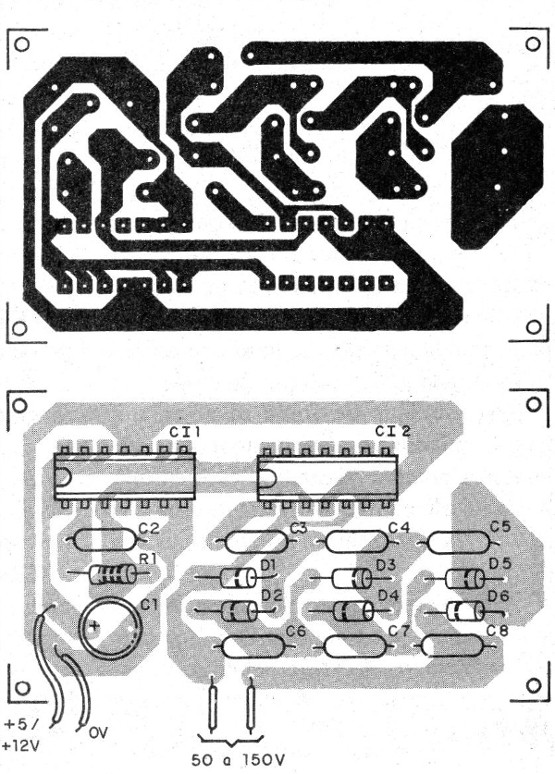  Figura 2 - Placa de circuito impreso para el montaje
