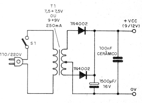Figura 4 - Fuente de alimentación para el circuito
