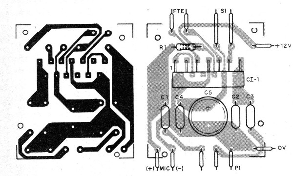 Figura 2 - Placa de circuito impreso para el montaje
