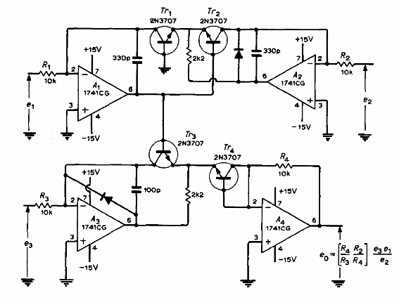 Multiplicador y Divisor con Operacional
