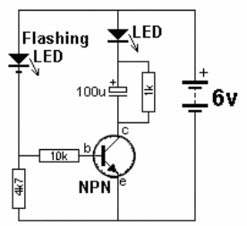 Dos LED parpadeantes 
