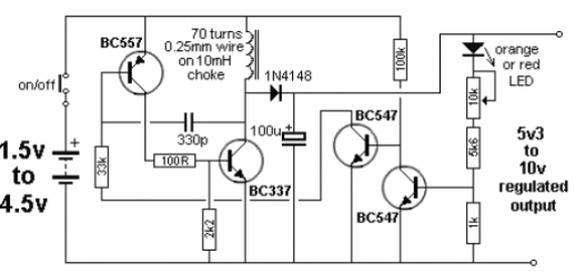 Inversor de 1.5 a 10 V 
