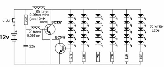 Matriz de 30 LED de alto brillo 
