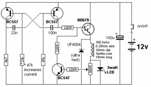 Convertidor LED de 3 W 
