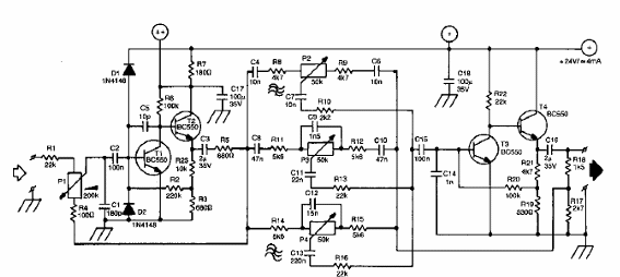 Amplificador de línea de audio 
