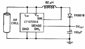 Convertidor de 1 para 5 V 
