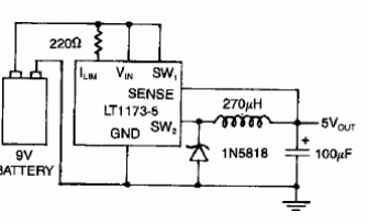 Convertidor de 9 a 5 V 
