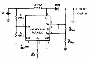 Convertidor de 3 V a 5 V 
