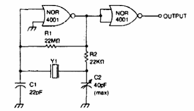 Oscilador de cristal CMOS 
