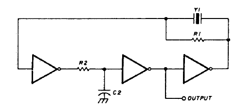 Oscilador CMOS de 1 a 4 MHz 
