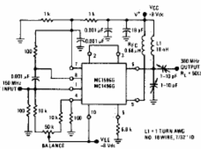 Doblador de 150 a 300 MHz 
