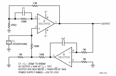 Amplificador de hidrófono 

