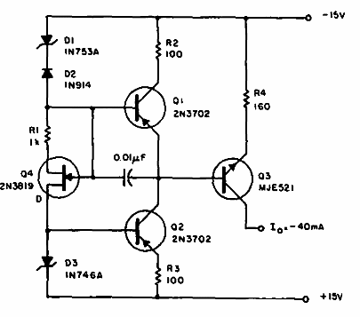 Fuente de corriente constante de 40 mA 
