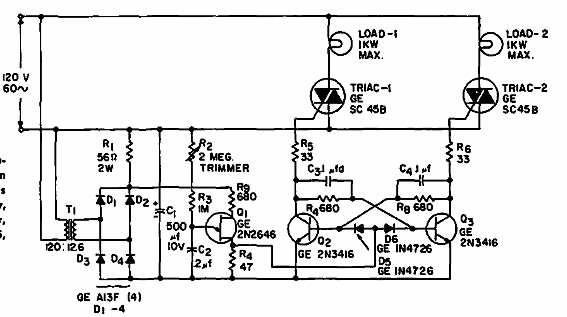 1 kW SCR Flip Flop Flasher 
