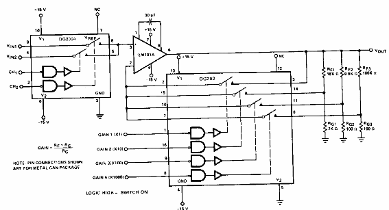 Amplificador programado de precisión 
