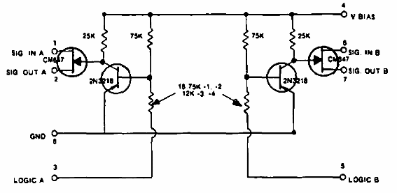 Llave analógica dual con FET 
