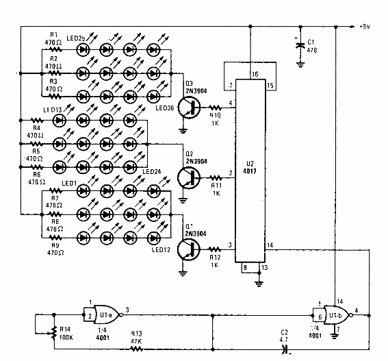 Secuencial 36 LEDs 
