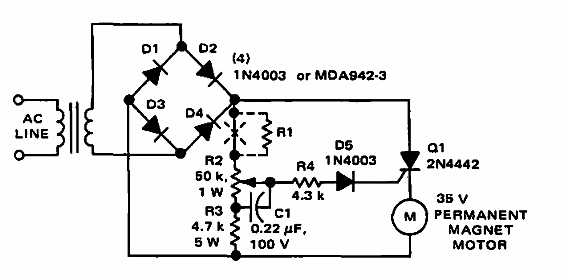 Control para motor de 35 V 
