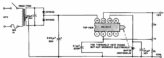 Fuente de alimentación de 18 V x 300 mA
