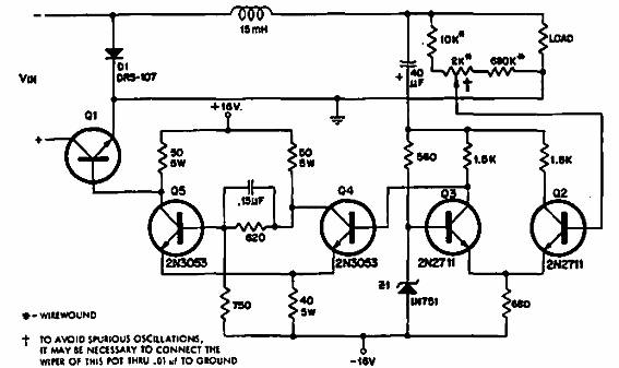 Regulador de conmutación de 200 V 
