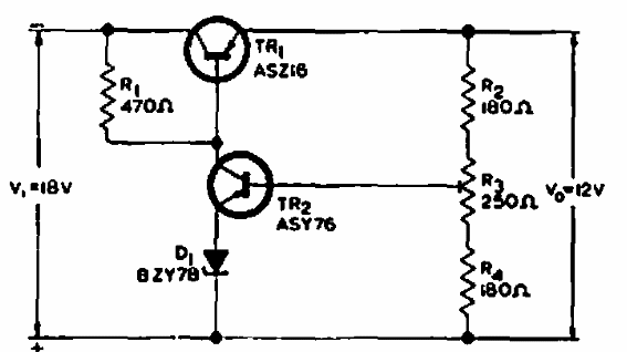 Regulador 12 V x 50 mA 
