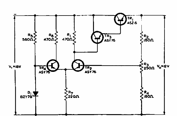 Regulador de 12 V con compensación de temperatura 
