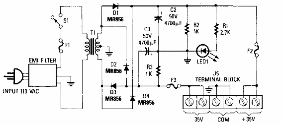 Fuente para amplificadores 
