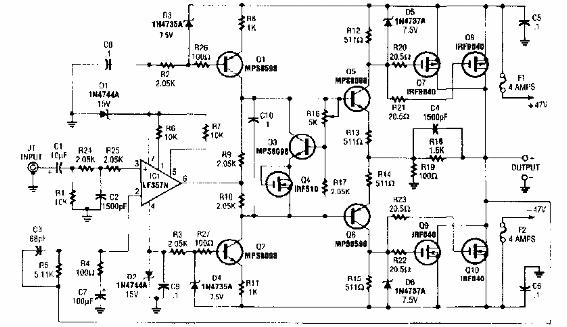 Amplificador de 200 W para el automóvil 
