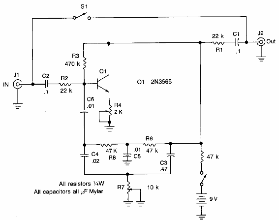 Circuito de efectos de sonido 
