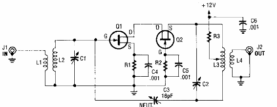 Amplificador RF cascode
