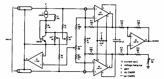 Amplificador de instrumentación diferencial 
